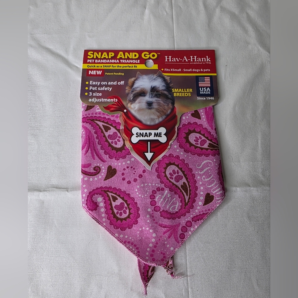 Pink Paisley Pet Bandana